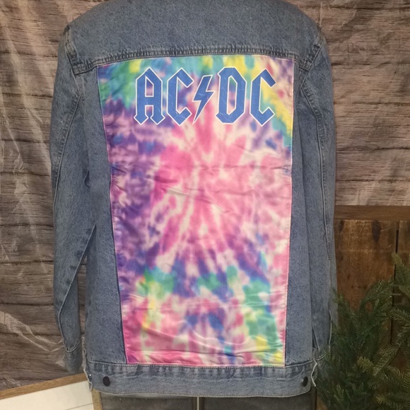 AC/DC Denim Jacket With Patch On Back NWT - Picture 6 of 10